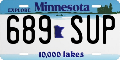 MN license plate 689SUP