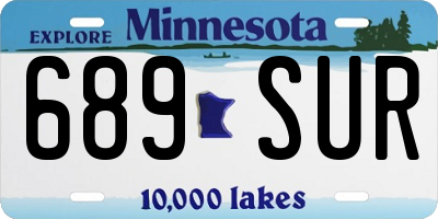 MN license plate 689SUR