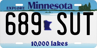 MN license plate 689SUT