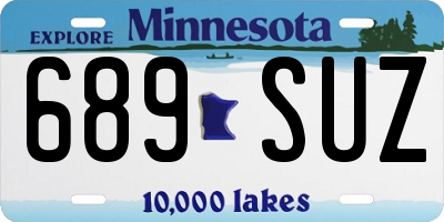 MN license plate 689SUZ