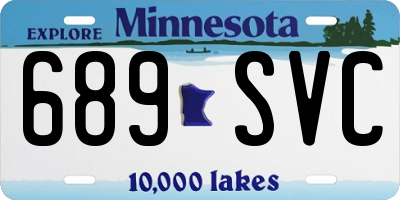 MN license plate 689SVC