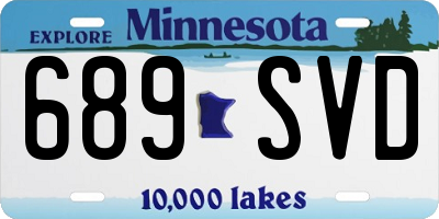 MN license plate 689SVD