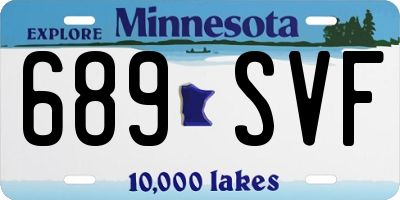 MN license plate 689SVF