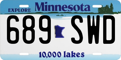 MN license plate 689SWD