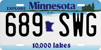 MN license plate 689SWG