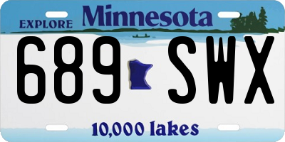 MN license plate 689SWX