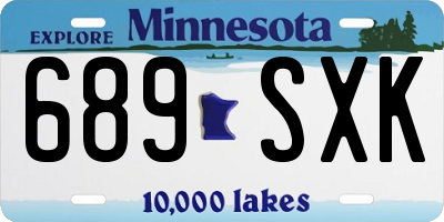 MN license plate 689SXK