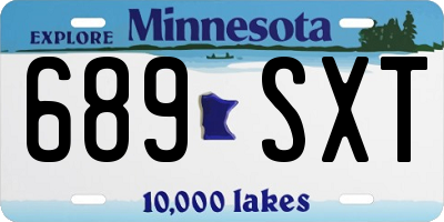 MN license plate 689SXT