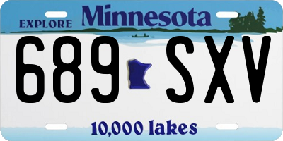 MN license plate 689SXV