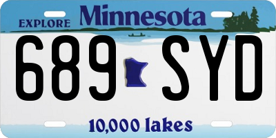 MN license plate 689SYD