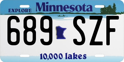 MN license plate 689SZF
