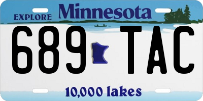 MN license plate 689TAC