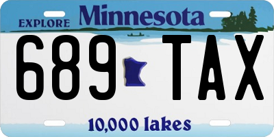 MN license plate 689TAX