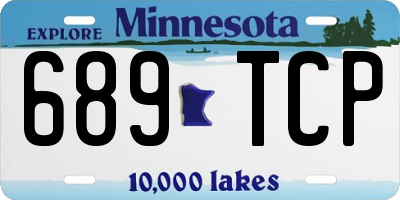 MN license plate 689TCP