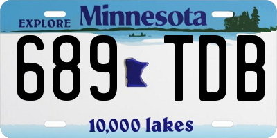 MN license plate 689TDB