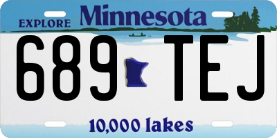 MN license plate 689TEJ