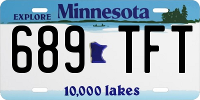 MN license plate 689TFT