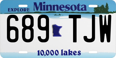 MN license plate 689TJW