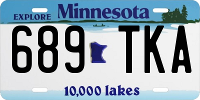 MN license plate 689TKA