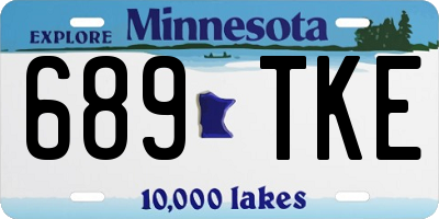 MN license plate 689TKE