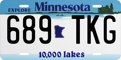 MN license plate 689TKG