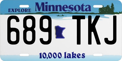 MN license plate 689TKJ