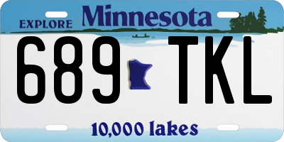 MN license plate 689TKL