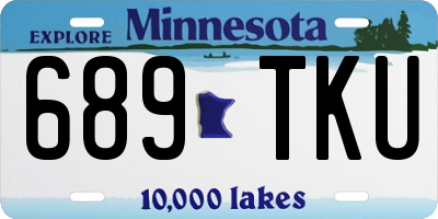 MN license plate 689TKU