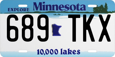 MN license plate 689TKX