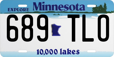 MN license plate 689TLO