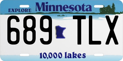 MN license plate 689TLX