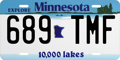 MN license plate 689TMF