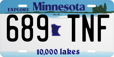 MN license plate 689TNF