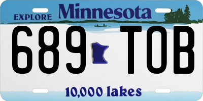MN license plate 689TOB