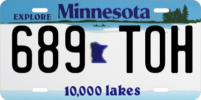 MN license plate 689TOH