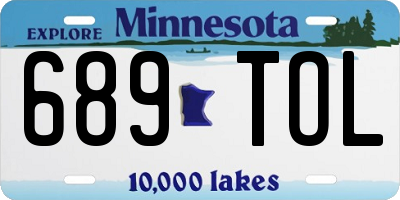 MN license plate 689TOL