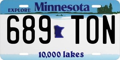 MN license plate 689TON