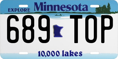MN license plate 689TOP