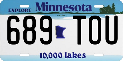 MN license plate 689TOU
