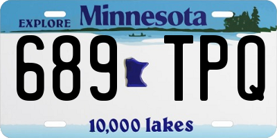 MN license plate 689TPQ