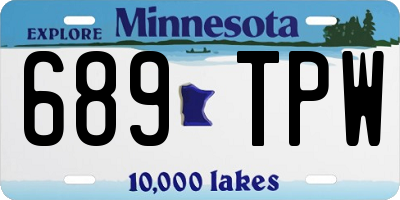 MN license plate 689TPW