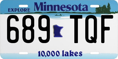 MN license plate 689TQF
