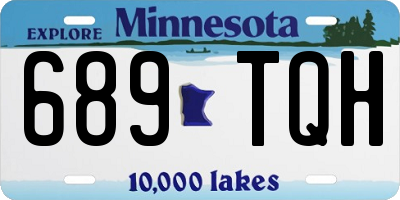 MN license plate 689TQH