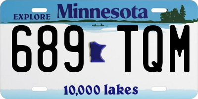 MN license plate 689TQM