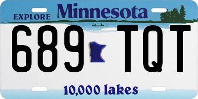 MN license plate 689TQT