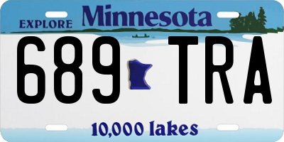 MN license plate 689TRA