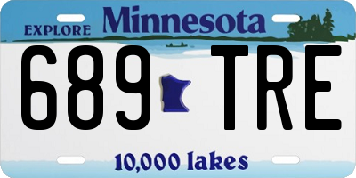MN license plate 689TRE