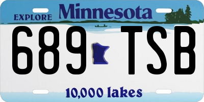 MN license plate 689TSB