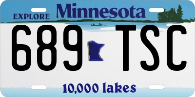 MN license plate 689TSC