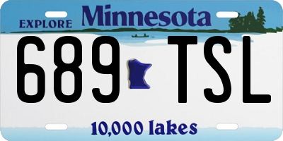 MN license plate 689TSL